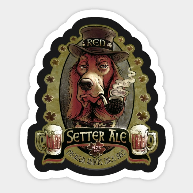 Red Setter Ale Sticker by Mudge